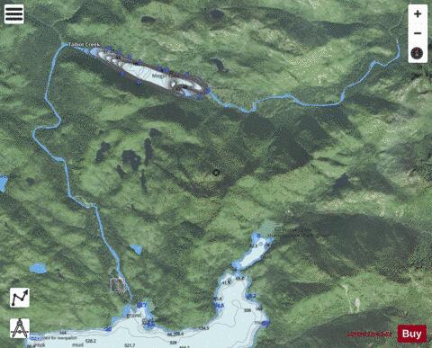 Megin Lake depth contour Map - i-Boating App - Satellite