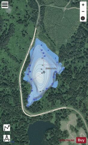 Mehan Lake depth contour Map - i-Boating App - Satellite