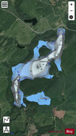 Merton Lake depth contour Map - i-Boating App - Satellite
