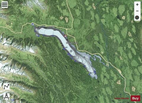 Meziadin Lake depth contour Map - i-Boating App - Satellite