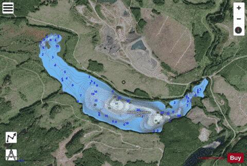Middle Quinsam Lake depth contour Map - i-Boating App - Satellite