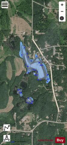 Milburn Lake depth contour Map - i-Boating App - Satellite