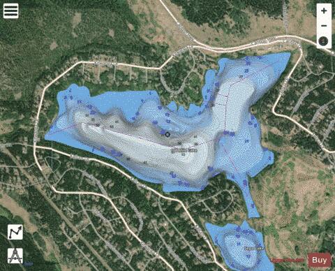 108 Mile Lake depth contour Map - i-Boating App - Satellite