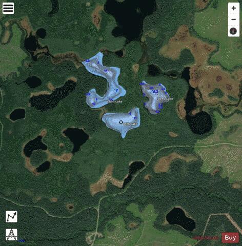 Milk Lake depth contour Map - i-Boating App - Satellite