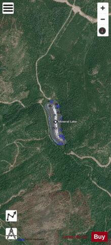 Mineral Lake depth contour Map - i-Boating App - Satellite