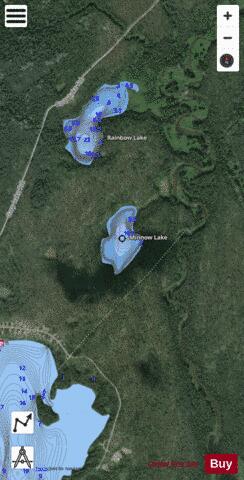 Minnow Lake depth contour Map - i-Boating App - Satellite