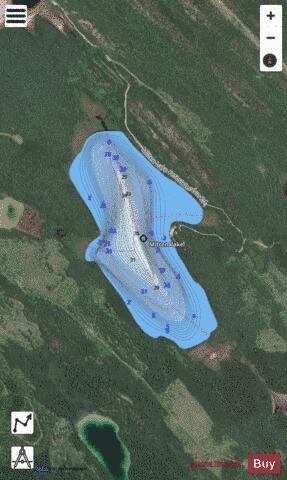 Mitten Lake depth contour Map - i-Boating App - Satellite