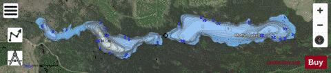 Moffat Lakes depth contour Map - i-Boating App - Satellite