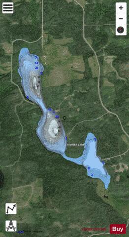 Mollice Lake depth contour Map - i-Boating App - Satellite