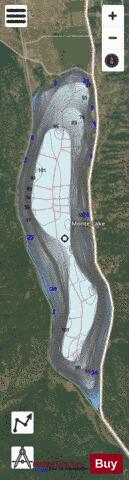 Monte Lake depth contour Map - i-Boating App - Satellite