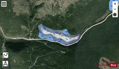 Moose  (Alces) Lake depth contour Map - i-Boating App - Satellite