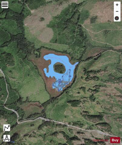 Moran Lake depth contour Map - i-Boating App - Satellite