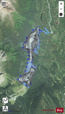 Motase Lake depth contour Map - i-Boating App - Satellite