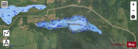 Muddy Lake depth contour Map - i-Boating App - Satellite