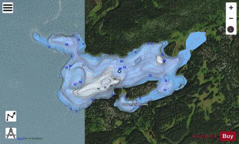 Mudzenchoot Lake depth contour Map - i-Boating App - Satellite