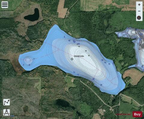 Murch Lake depth contour Map - i-Boating App - Satellite