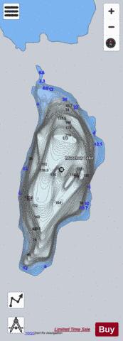 Musclow Lake depth contour Map - i-Boating App - Satellite
