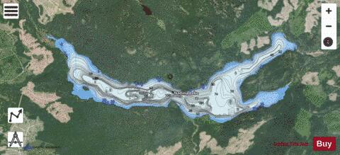 Nadina Lake depth contour Map - i-Boating App - Satellite