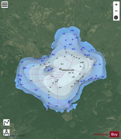 Nahlouza Lake depth contour Map - i-Boating App - Satellite