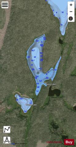 Nancy Lake depth contour Map - i-Boating App - Satellite