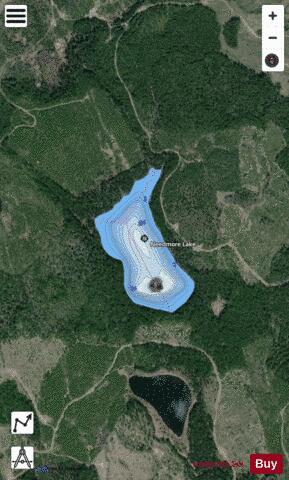 Needmore Lake depth contour Map - i-Boating App - Satellite