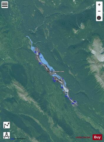 Netson Lake depth contour Map - i-Boating App - Satellite