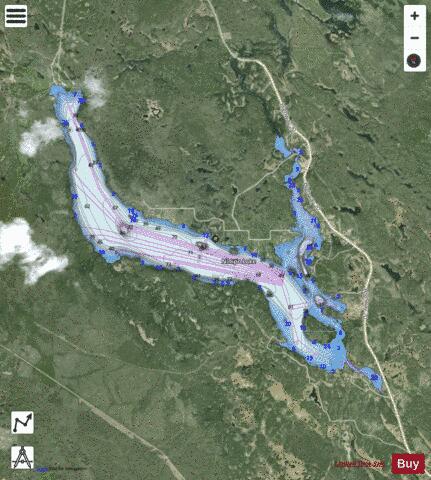 Nimpo Lake depth contour Map - i-Boating App - Satellite