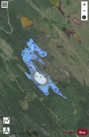 Nine Bay Lake depth contour Map - i-Boating App - Satellite