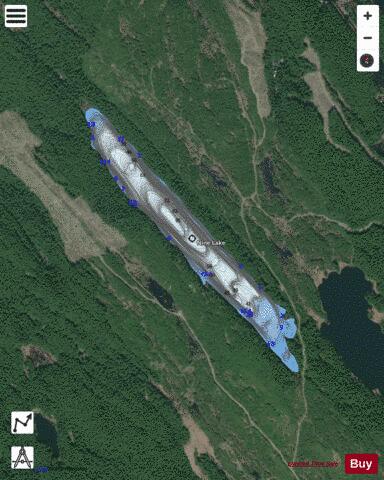 Nine Lake depth contour Map - i-Boating App - Satellite