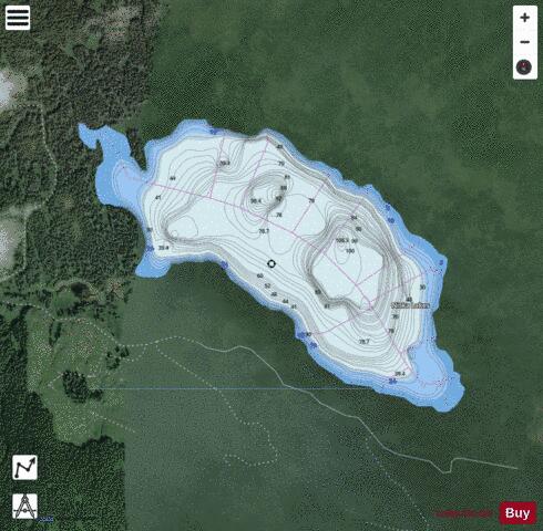 Niska Lake West depth contour Map - i-Boating App - Satellite