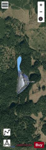 Noble Lake depth contour Map - i-Boating App - Satellite