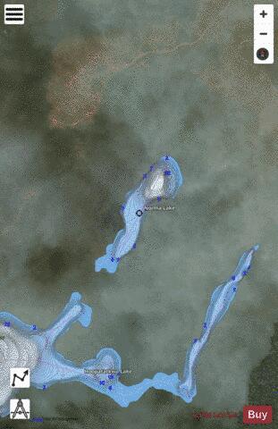 Norma Lake depth contour Map - i-Boating App - Satellite