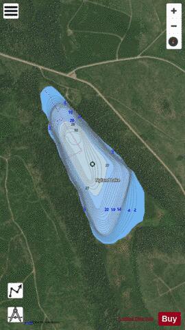 Nyland Lake depth contour Map - i-Boating App - Satellite