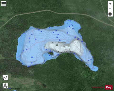 Ogston Lake depth contour Map - i-Boating App - Satellite