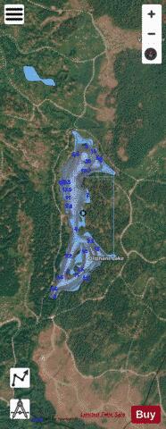Oliphant Lake depth contour Map - i-Boating App - Satellite