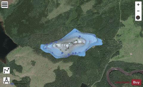 Opatcho Lake depth contour Map - i-Boating App - Satellite
