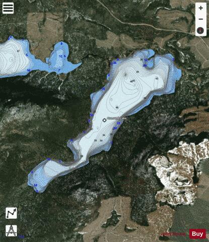 Ormond Lake depth contour Map - i-Boating App - Satellite