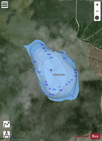 Otterson Lake depth contour Map - i-Boating App - Satellite