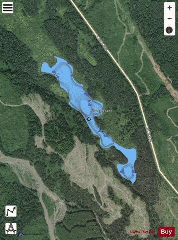 Oweegee Lake depth contour Map - i-Boating App - Satellite