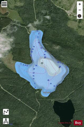 Owl Lake depth contour Map - i-Boating App - Satellite