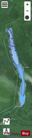 Pass Lake depth contour Map - i-Boating App - Satellite