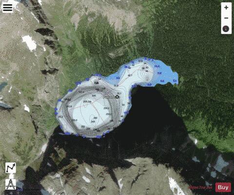 Paxton Lake depth contour Map - i-Boating App - Satellite