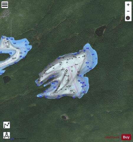 Pendleton Lakes depth contour Map - i-Boating App - Satellite
