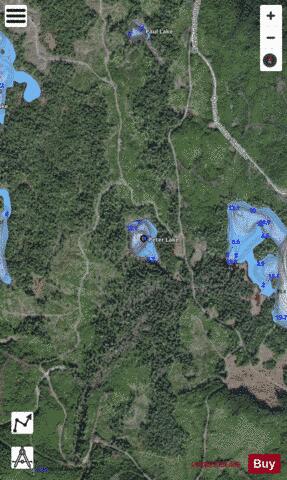 Peter Lake depth contour Map - i-Boating App - Satellite