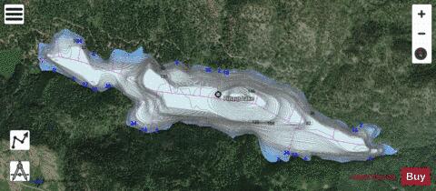 Pinaus Lake depth contour Map - i-Boating App - Satellite