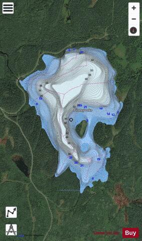 Pitoney Lake depth contour Map - i-Boating App - Satellite