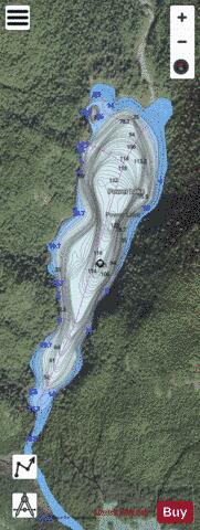 Power Lake depth contour Map - i-Boating App - Satellite