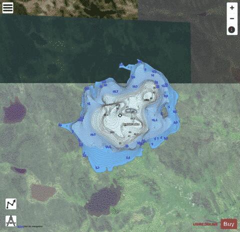 Prairie Lake depth contour Map - i-Boating App - Satellite