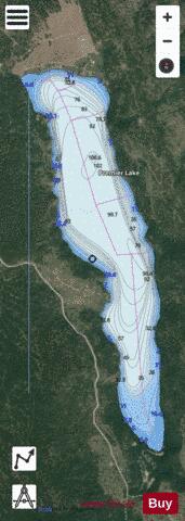 Premier Lake depth contour Map - i-Boating App - Satellite