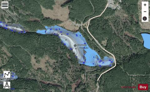 Priest Lake depth contour Map - i-Boating App - Satellite